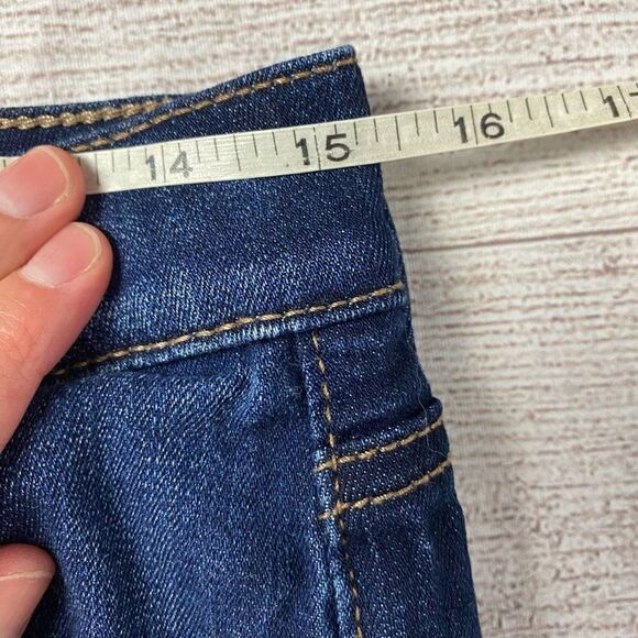 Express women 8 cotton blend mid rise distressed cropped legging blue - Picture 9 of 10